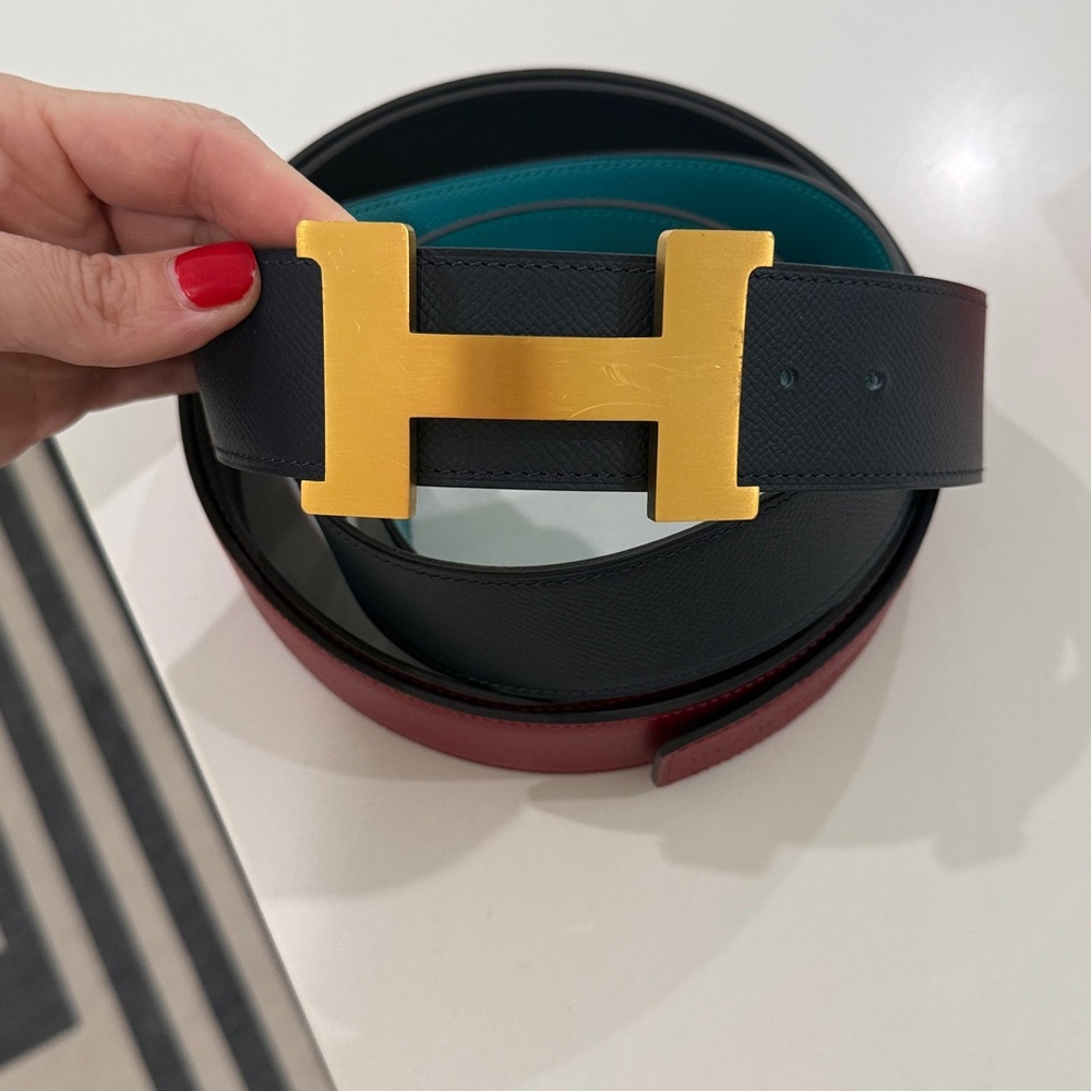 Hermes Mens Constance Belt strap and buckle size 100 larger buckle gold - Picture 2 of 12